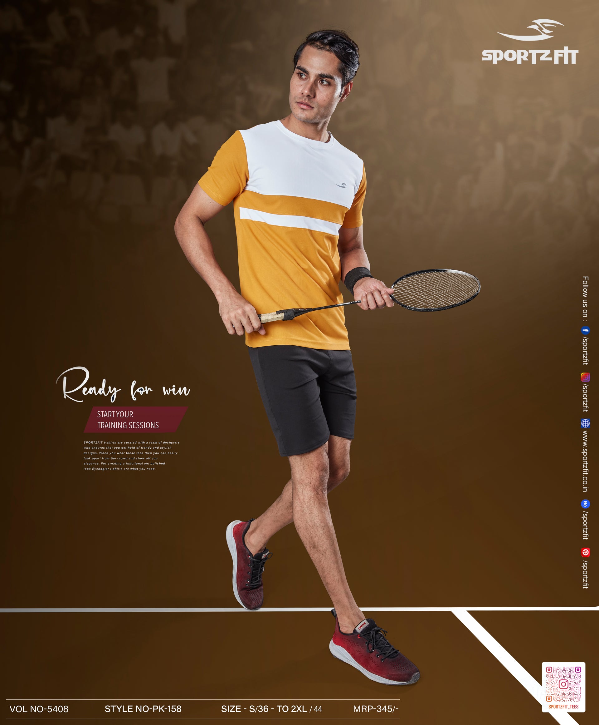 Men's Colorblock Crew Neck T-shirt (PK 158)