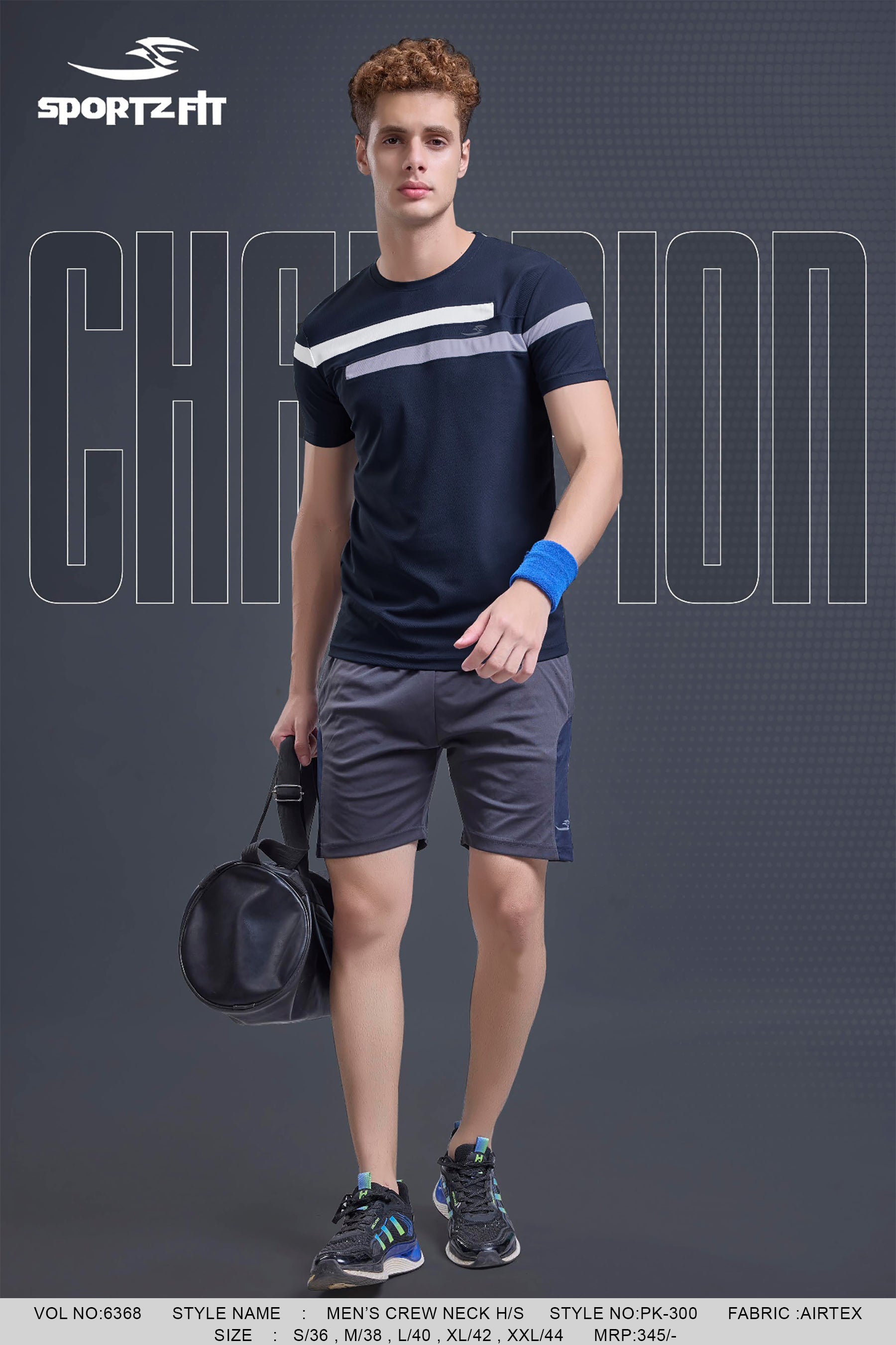 Men's Colour Block Crew Neck T-shirt (PK 300)