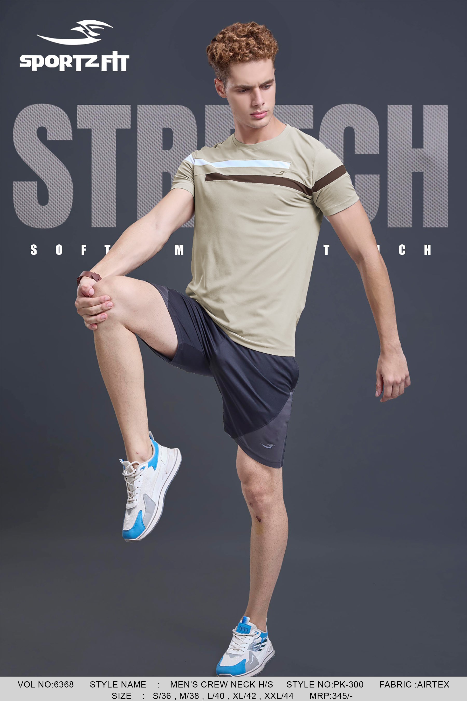 Men's Colour Block Crew Neck T-shirt (PK 300)