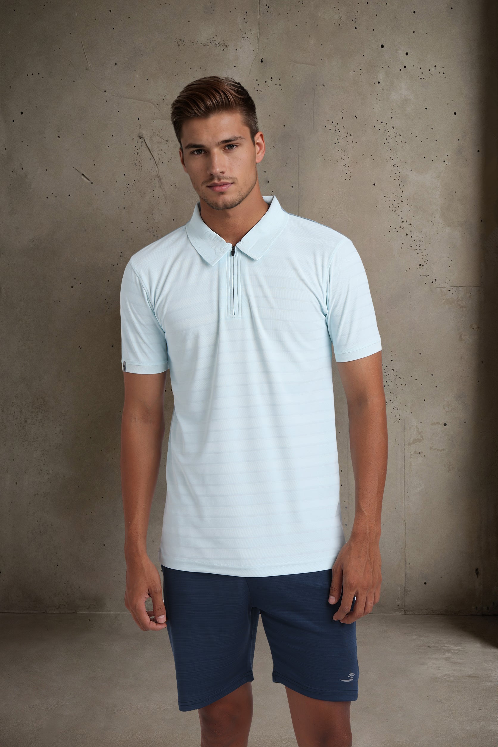 Blue Slim-Fit Polo