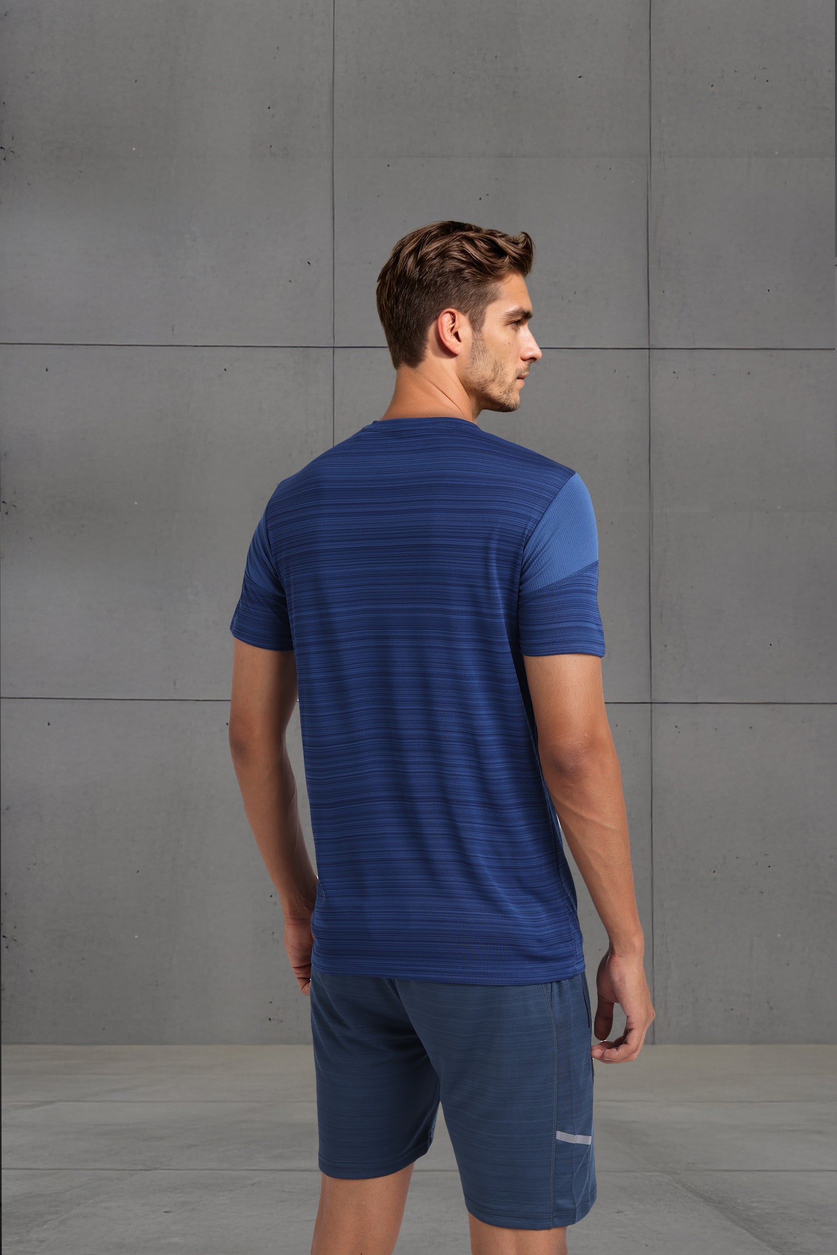 Blue Colour Block Tee