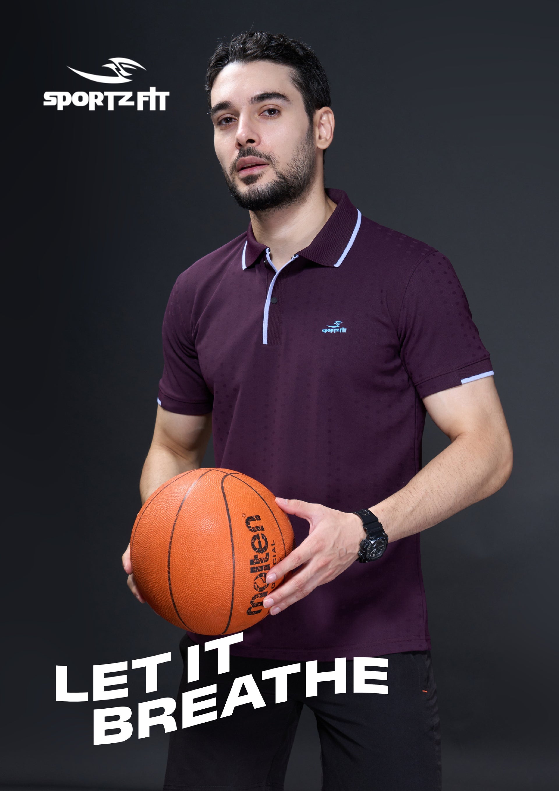 Men's Jacquard Solid Polo (6170)