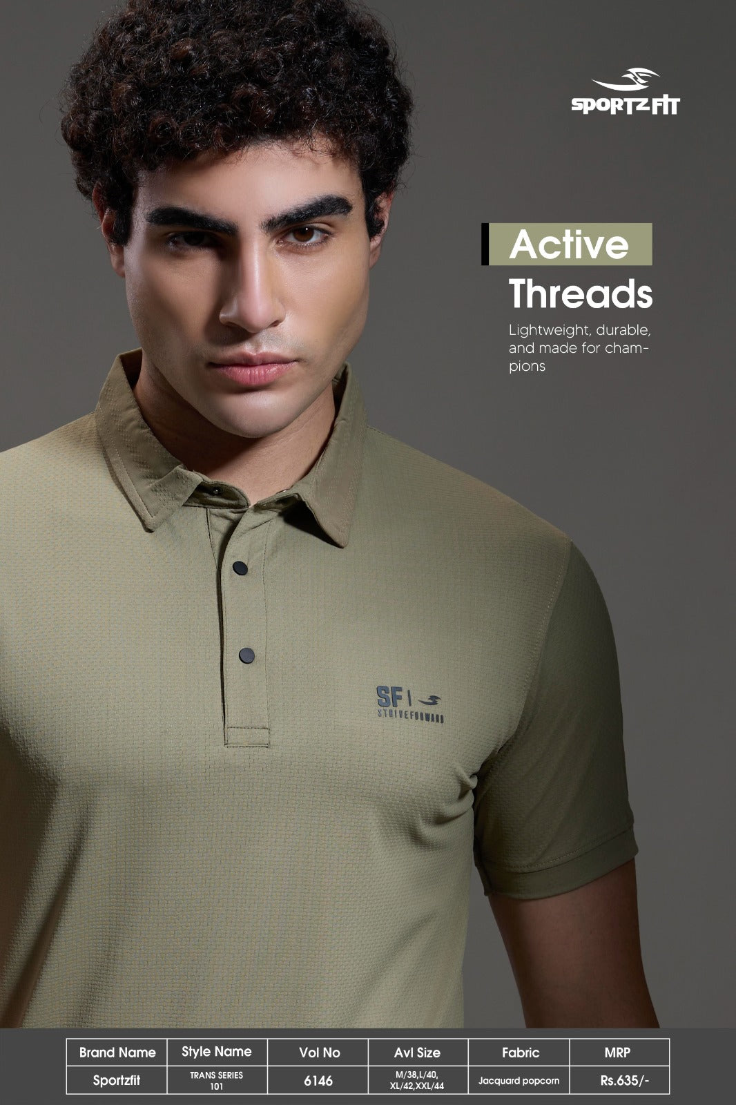 Men's Jacquard Solid Polo (Trans 101)