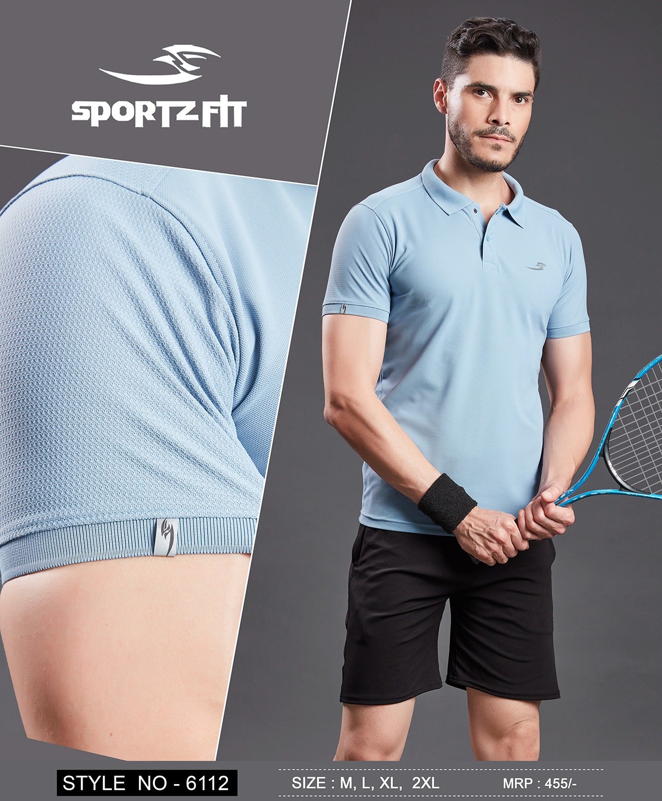 Men's Jacquard Solid Polo (6112)