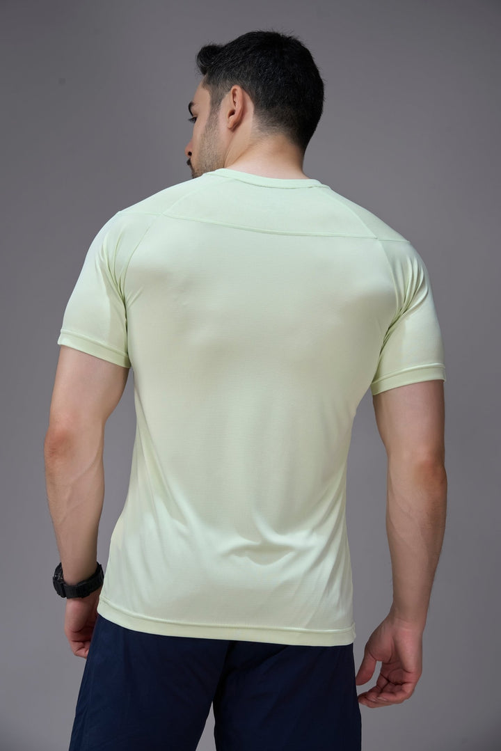 Sportzfit Men's Cool-Tech Tee in Lime Green – side view