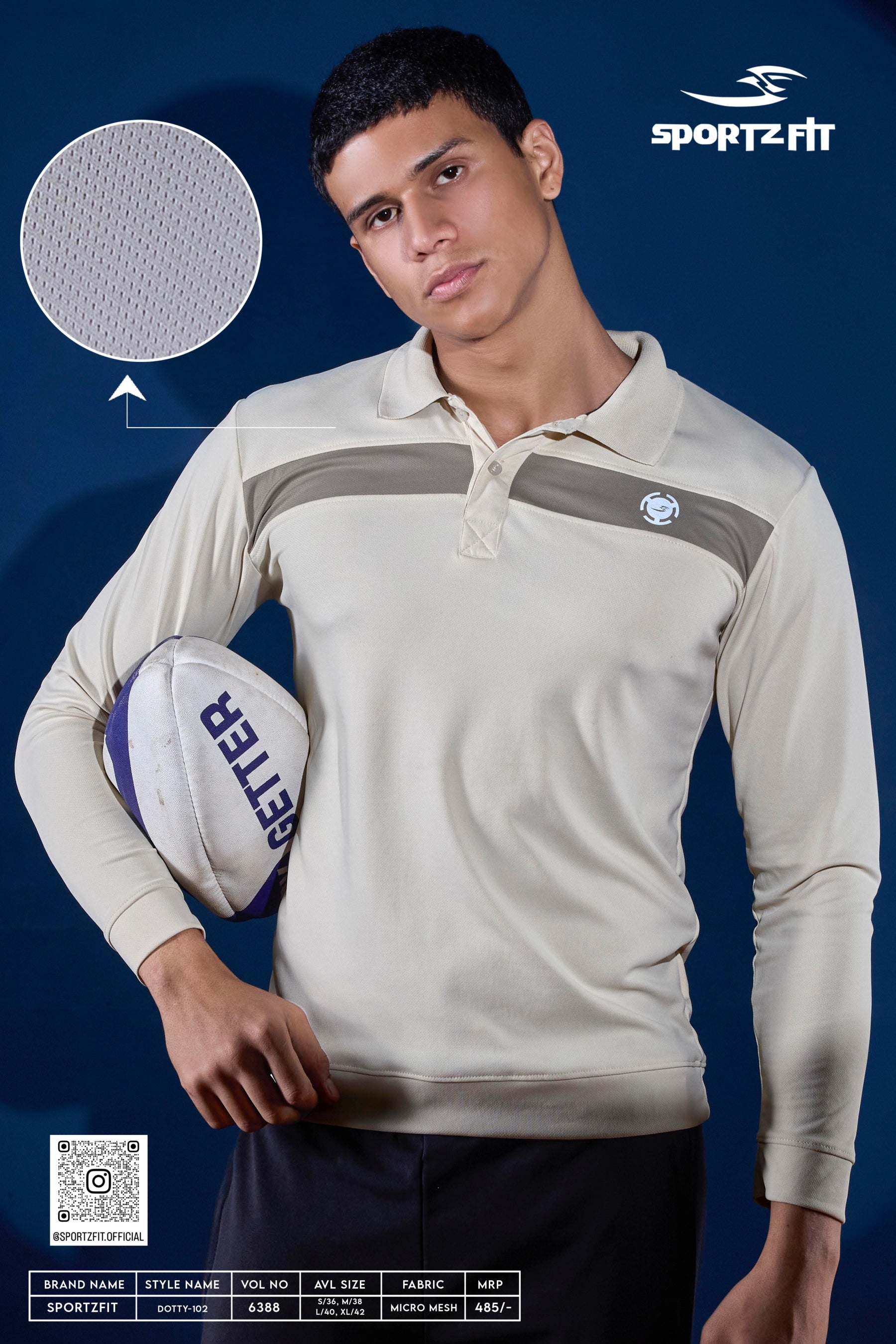 Men's Colour Block Polo T-shirt (6388)