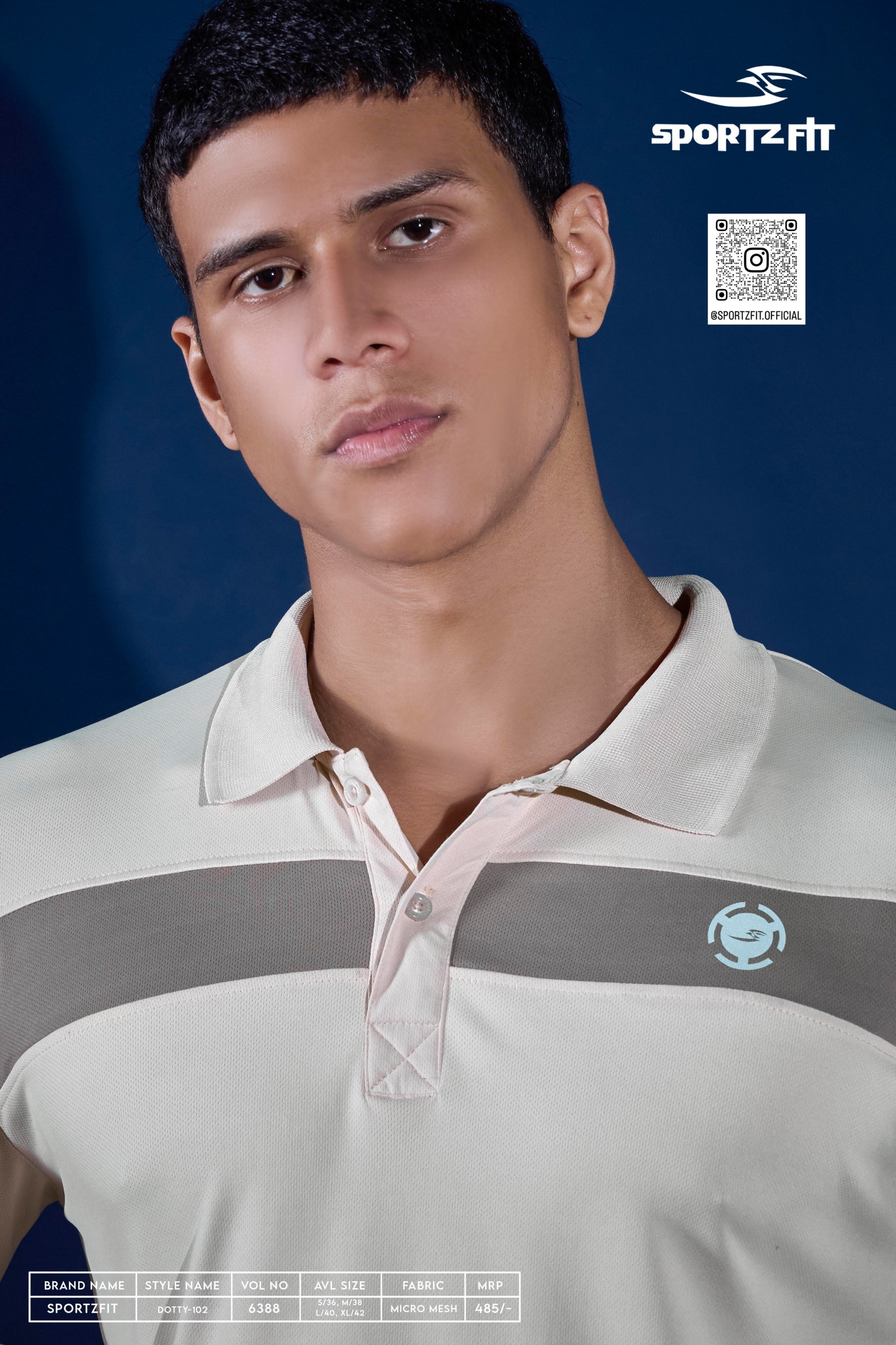 Men's Colour Block Polo T-shirt (6388)