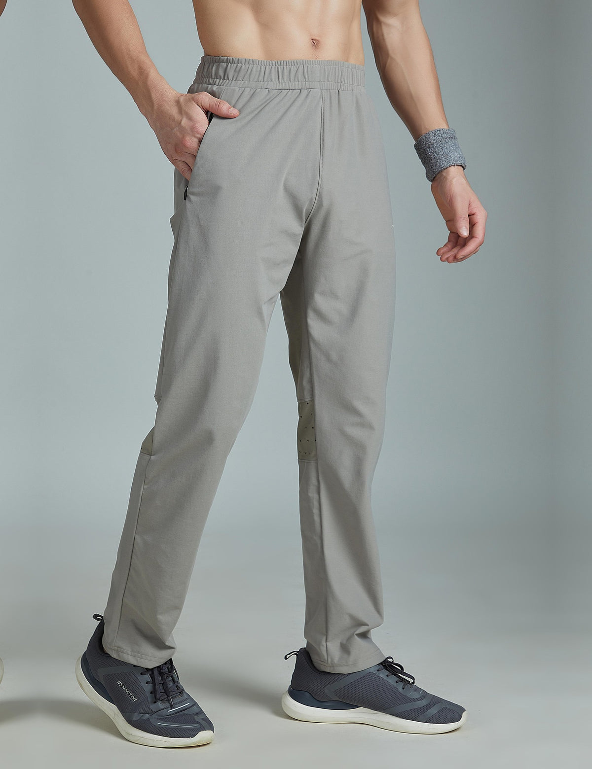 Cloud-Cot Active Track Pant Light Grey – front