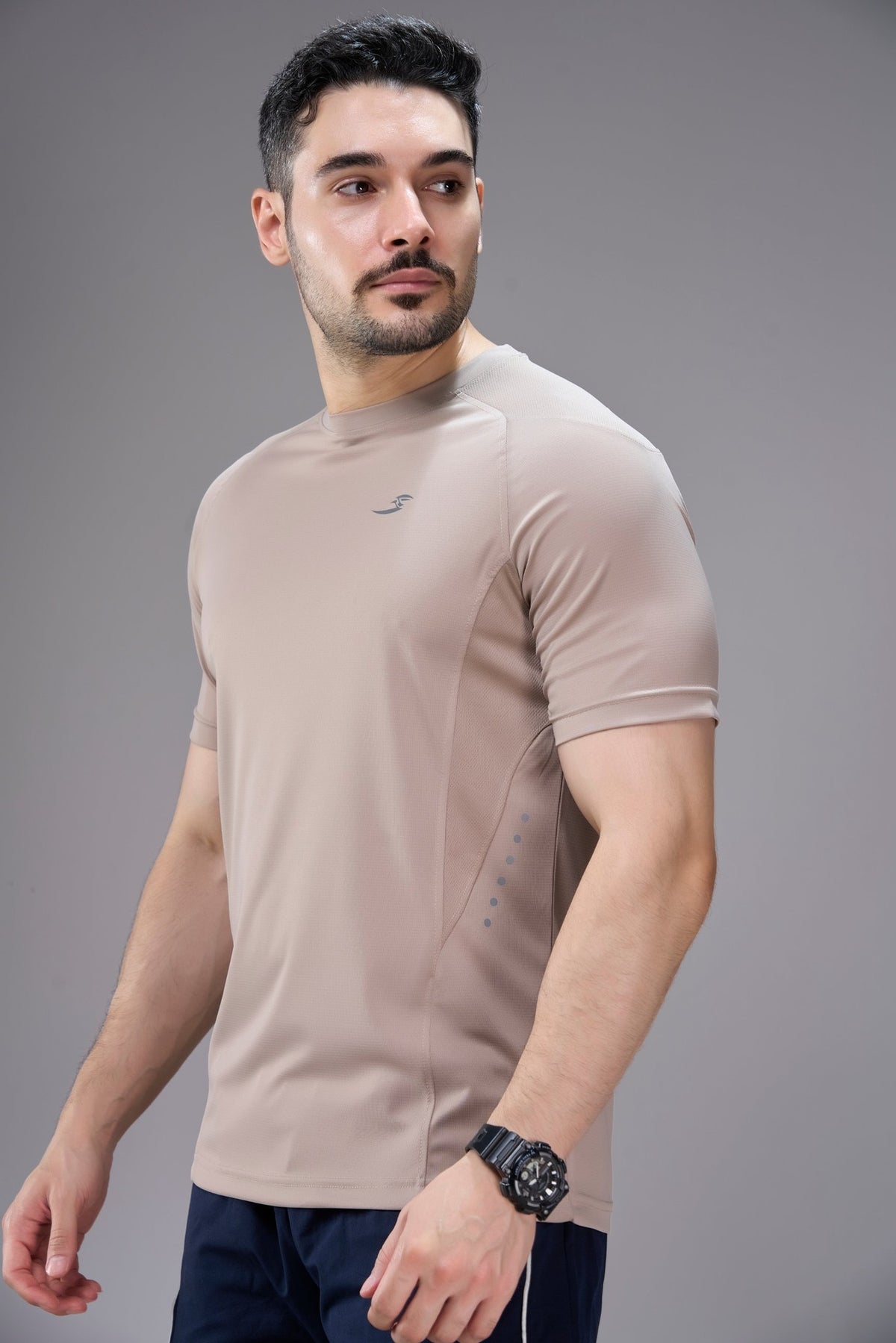 Sportzfit Men's Cool-Tech Tee in Beige