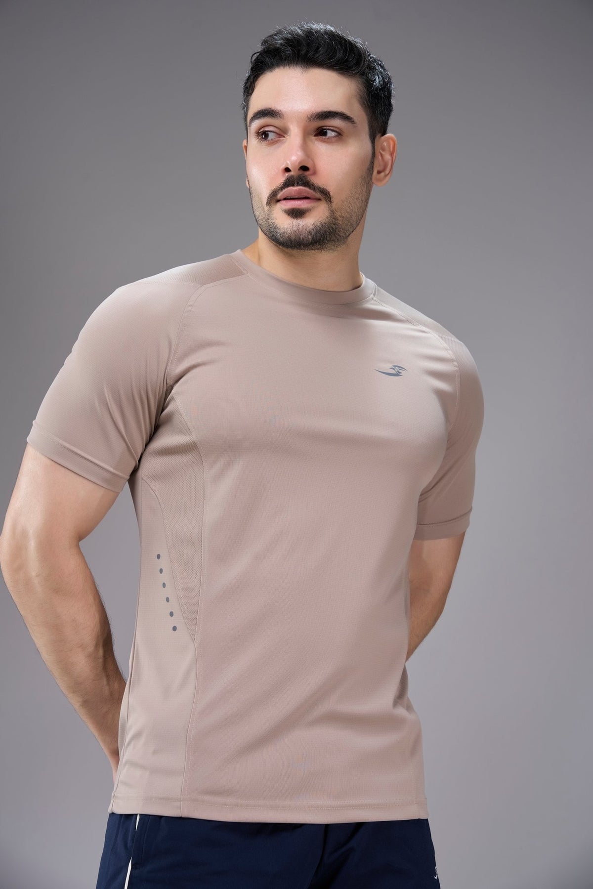 Sportzfit Men's Cool-Tech Tee in Beige