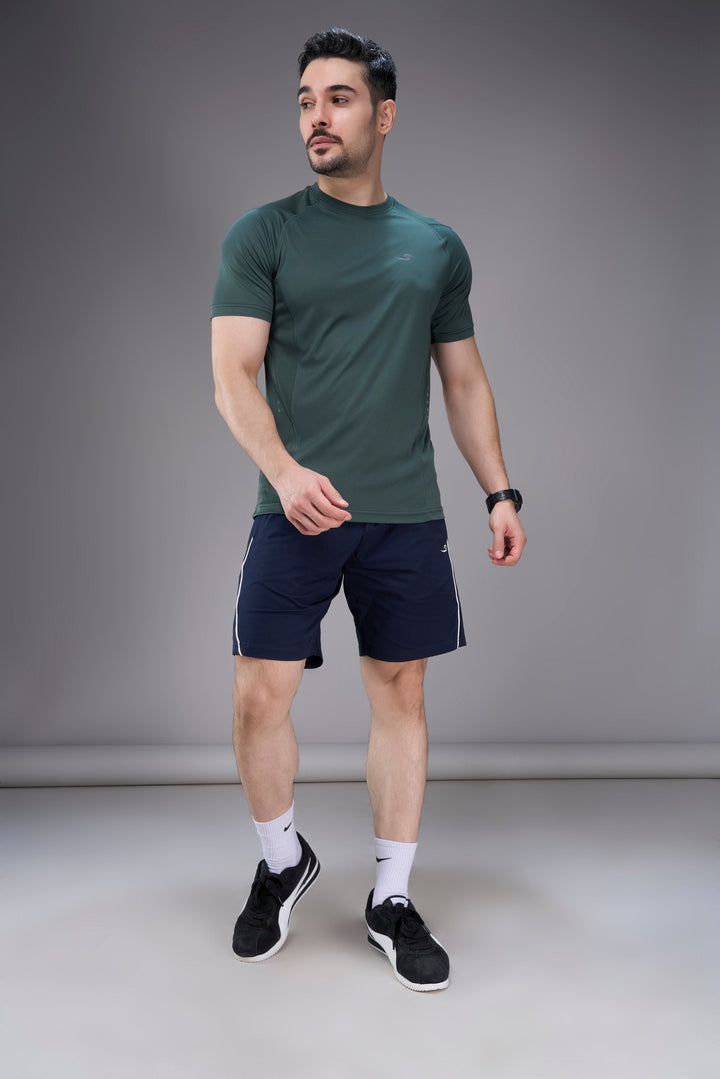 Sportzfit Men's Cool-Tech Tee in Ivy Green – full-length front view