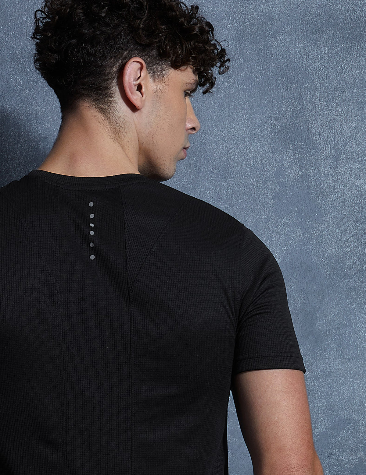 Sportzfit Men's Micro-Matte Tee in Black – back view