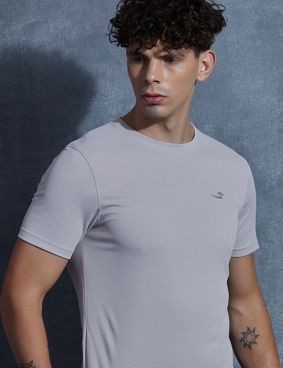 Sportzfit Men's Micro-Matte Tee in Light Grey – front view