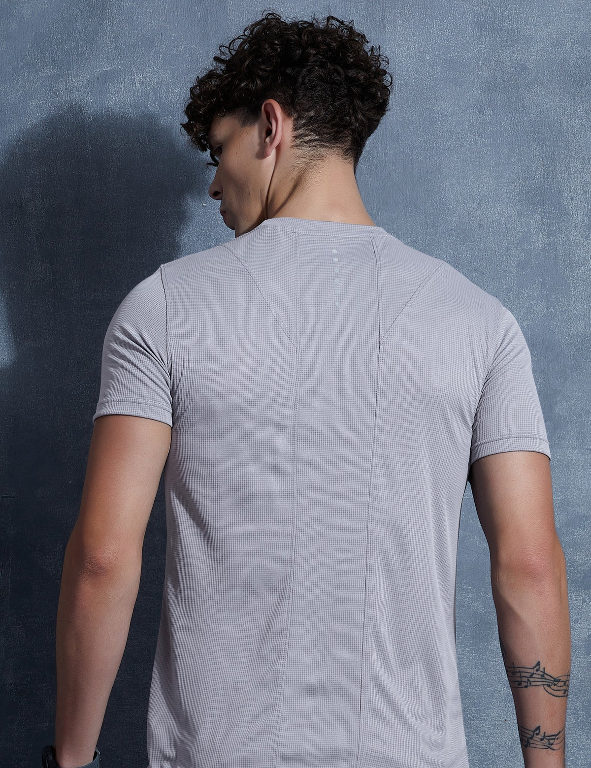 Sportzfit Men's Micro-Matte Tee in Light Grey – back view