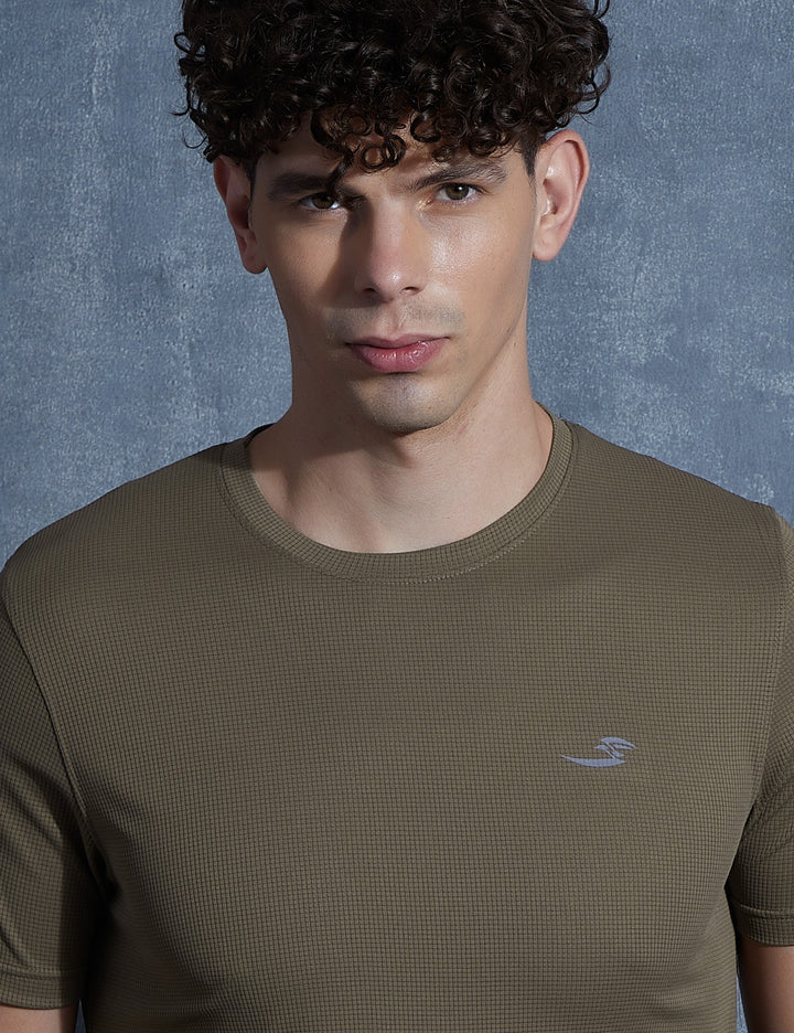 Sportzfit Men's Micro-Matte Tee in Olive Green – front view