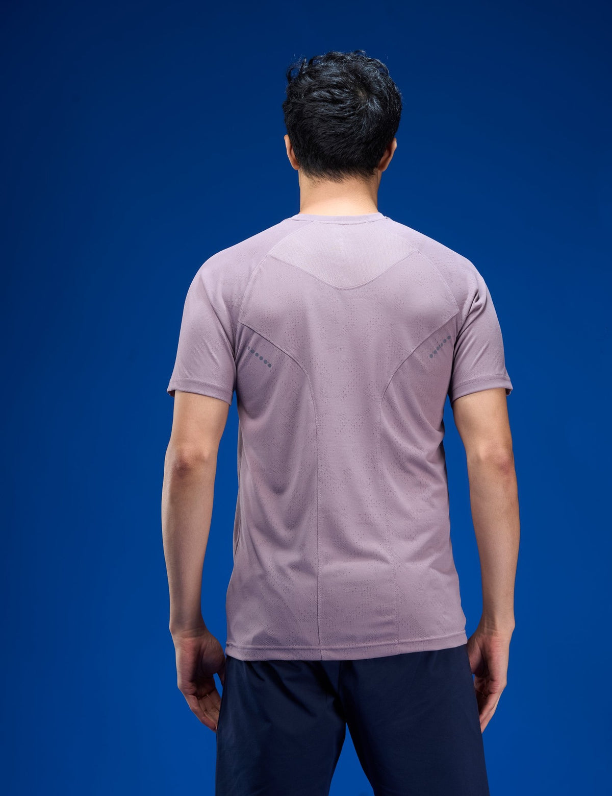 Sportzfit Men's Geo-Mesh Tee in Mauve – back view