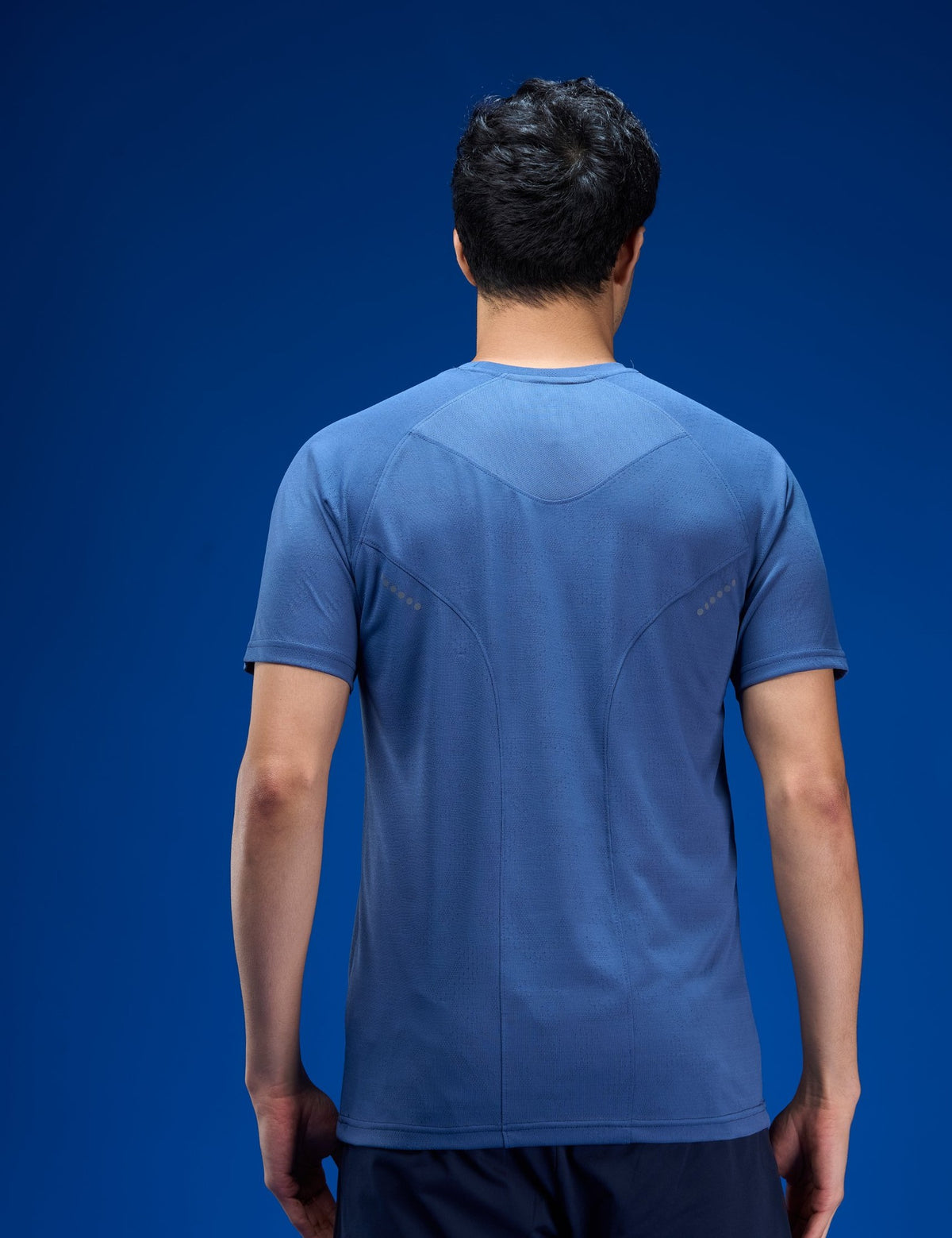 Sportzfit Men's Geo-Mesh Tee in Royal Blue – back view