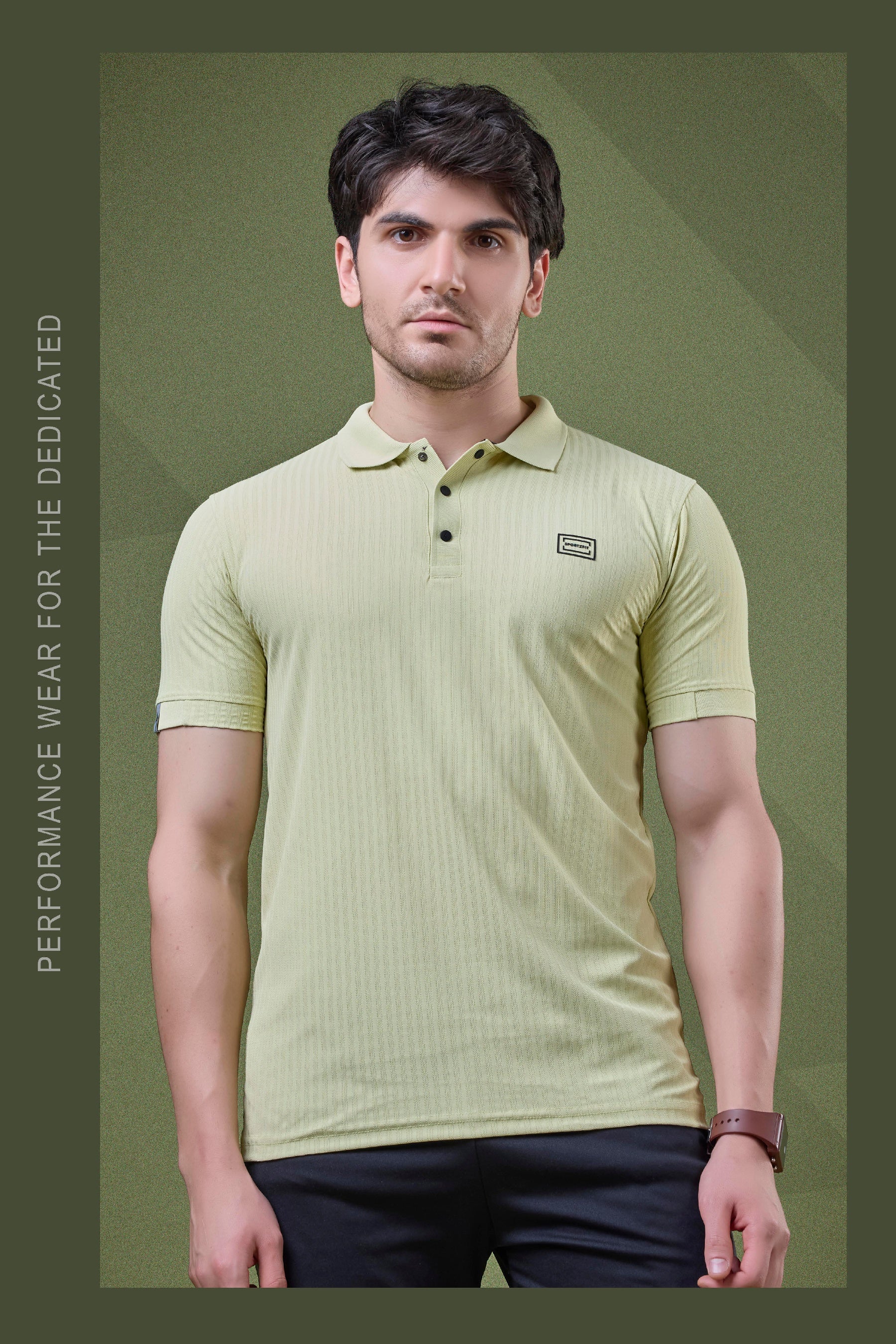 Men's Jacquard Solid Polo (6104)