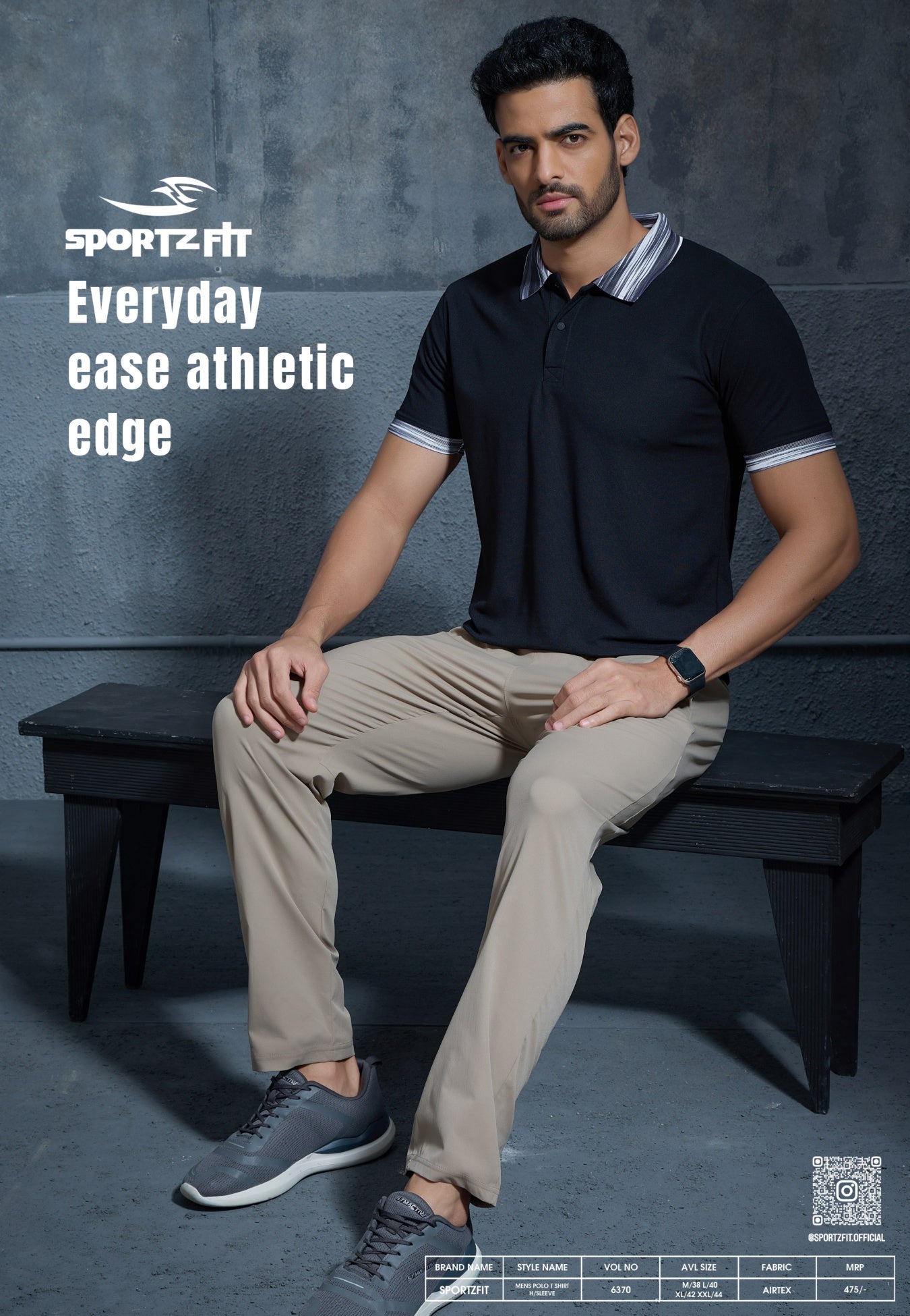 Men's Grindle Collar Solid Polo (6370)