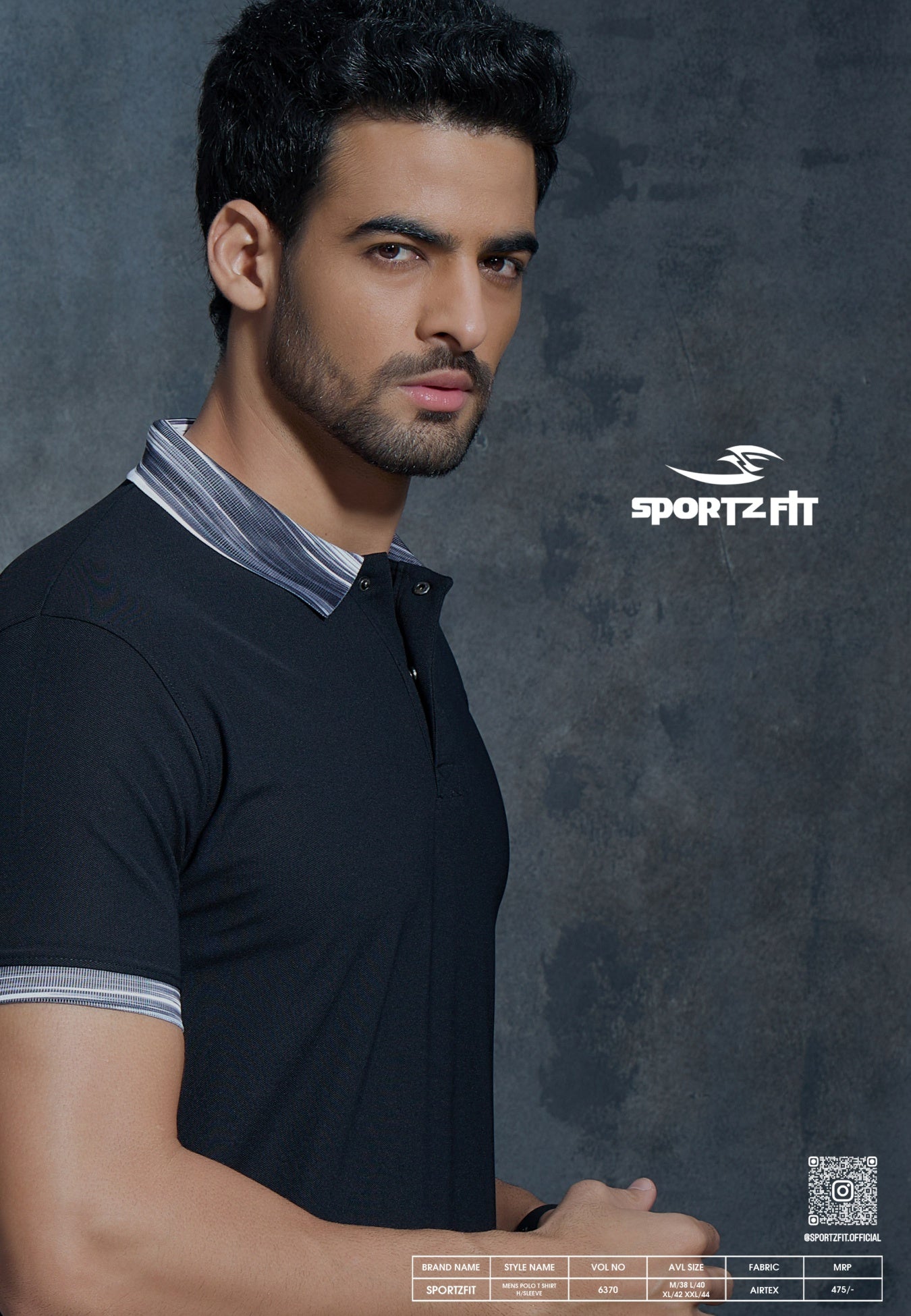 Men's Grindle Collar Solid Polo (6370)