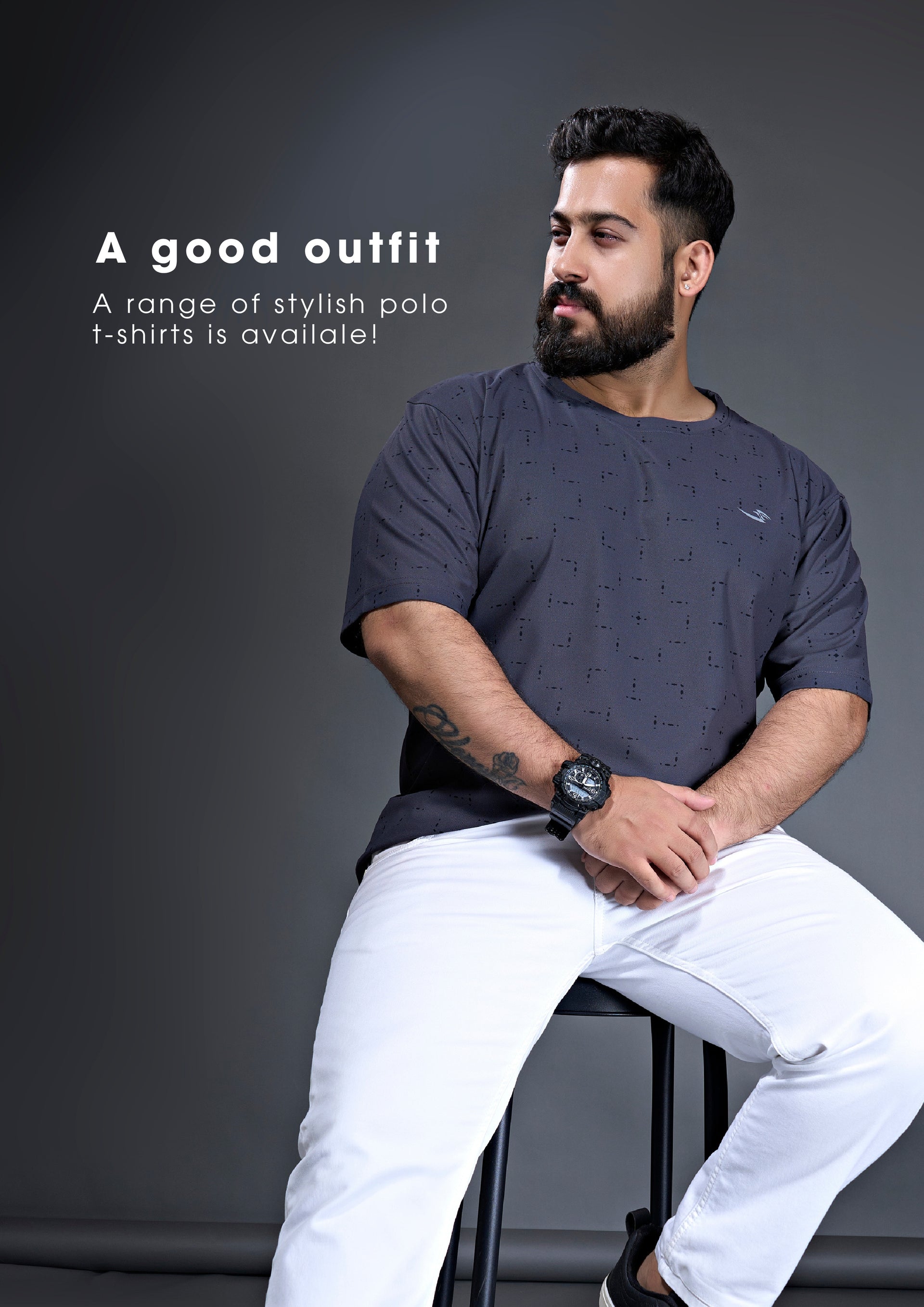 Men’s AOP Crew Neck T-shirt  in Plus sizes