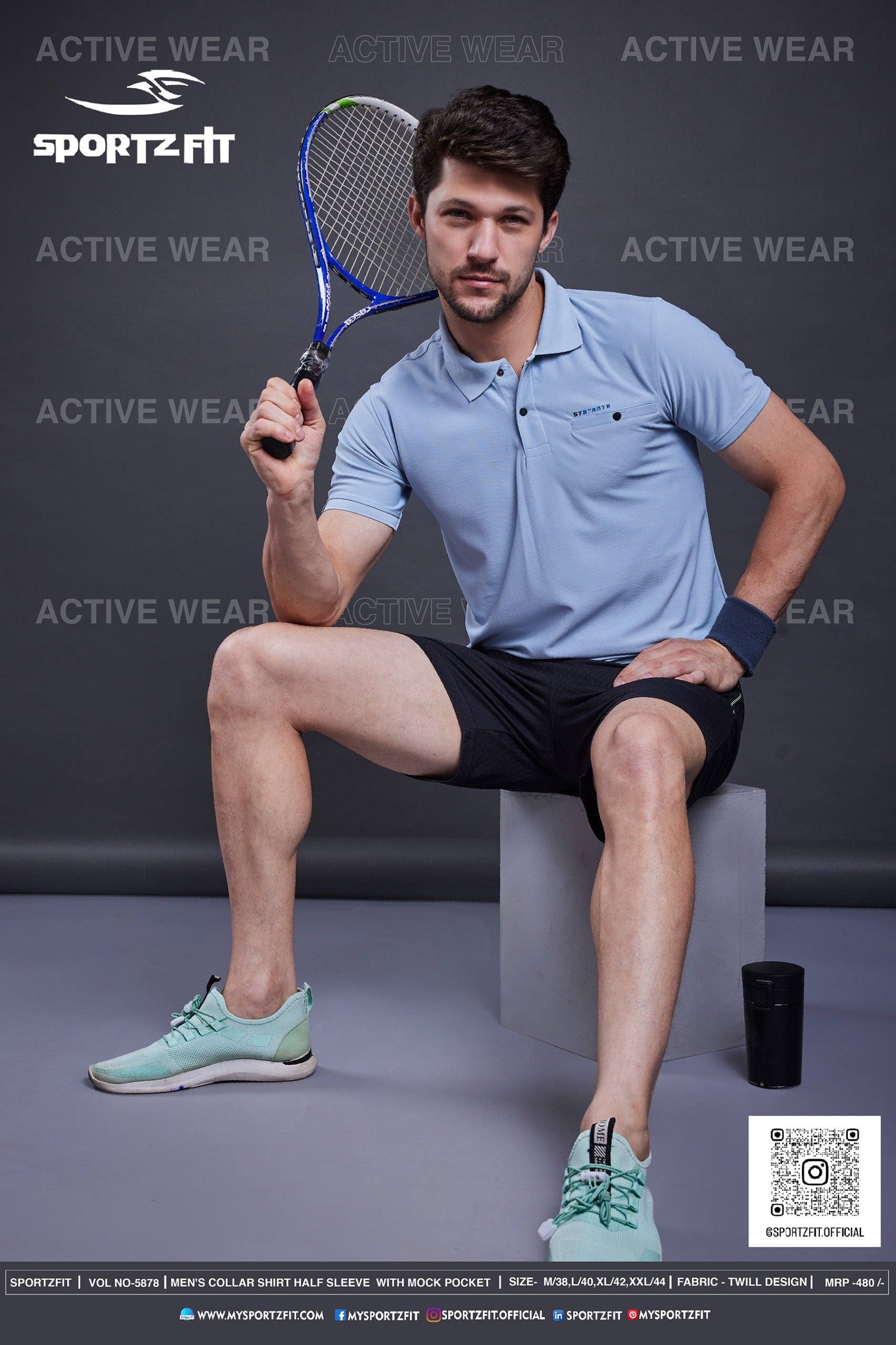 Men's Solid Polo T-shirt (5878)