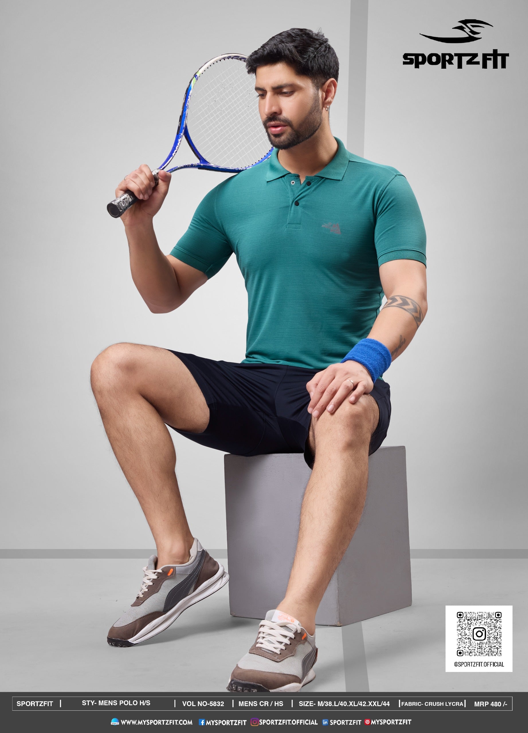 Men's Crush Lycrs Solid Polo (5832)
