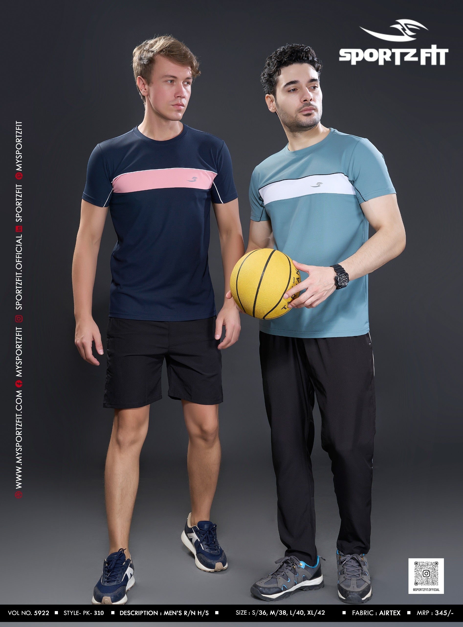 Men's Colorblock Crew Neck T-shirt (PK 310)