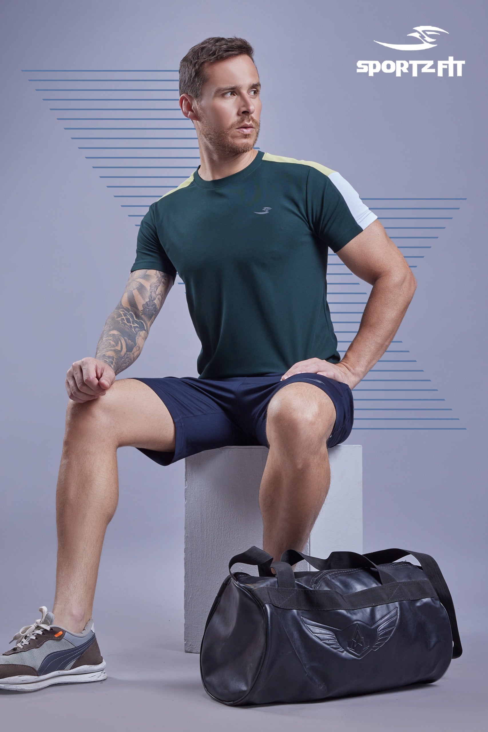 Men's Colorblock Crew Neck T-shirt (PK 309)