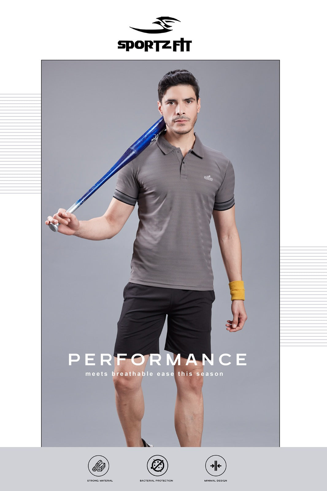 Men's Design Polo Solid Polo T-shirt (6004)