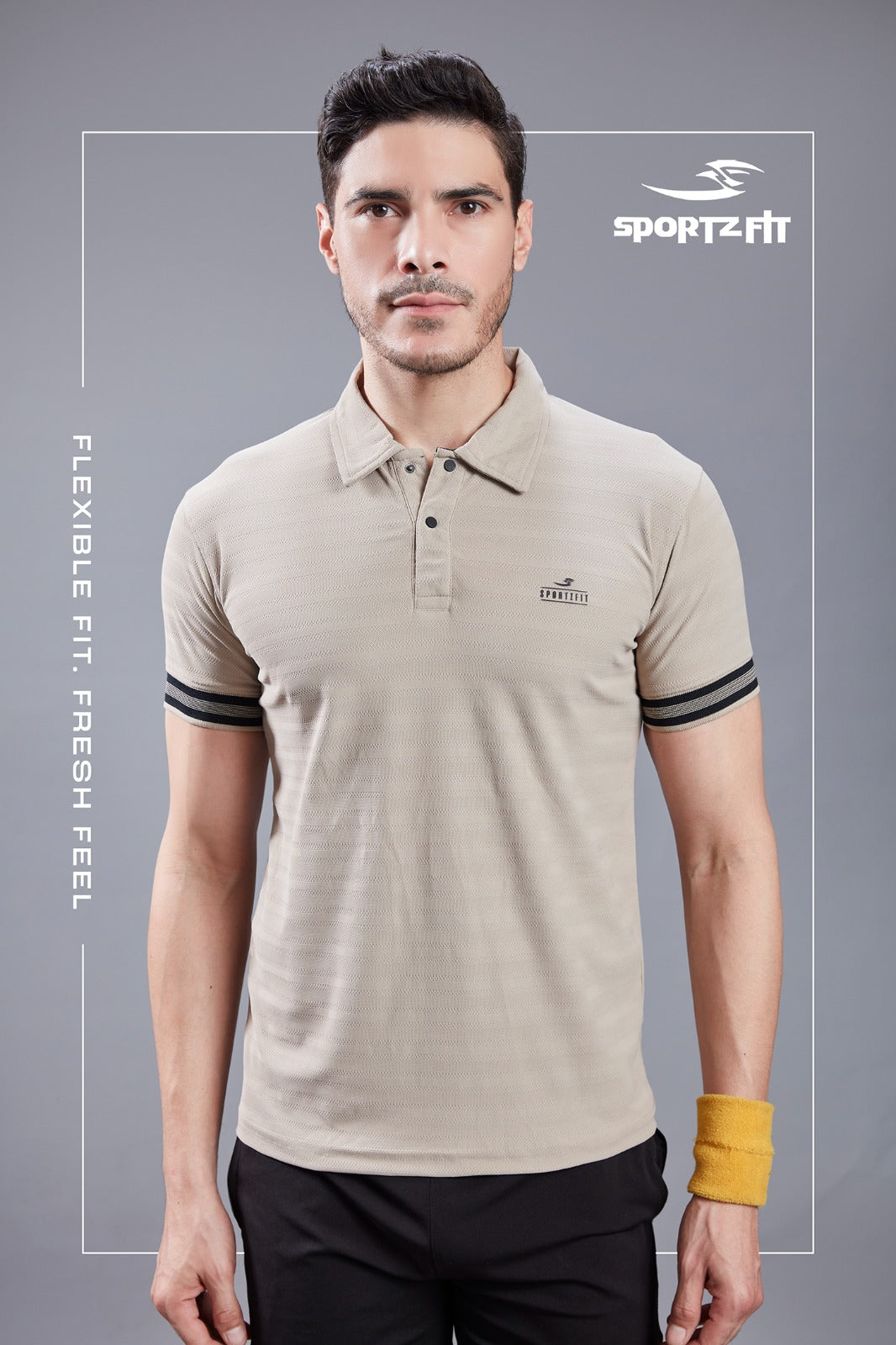 Men's Design Polo Solid Polo T-shirt (6004)
