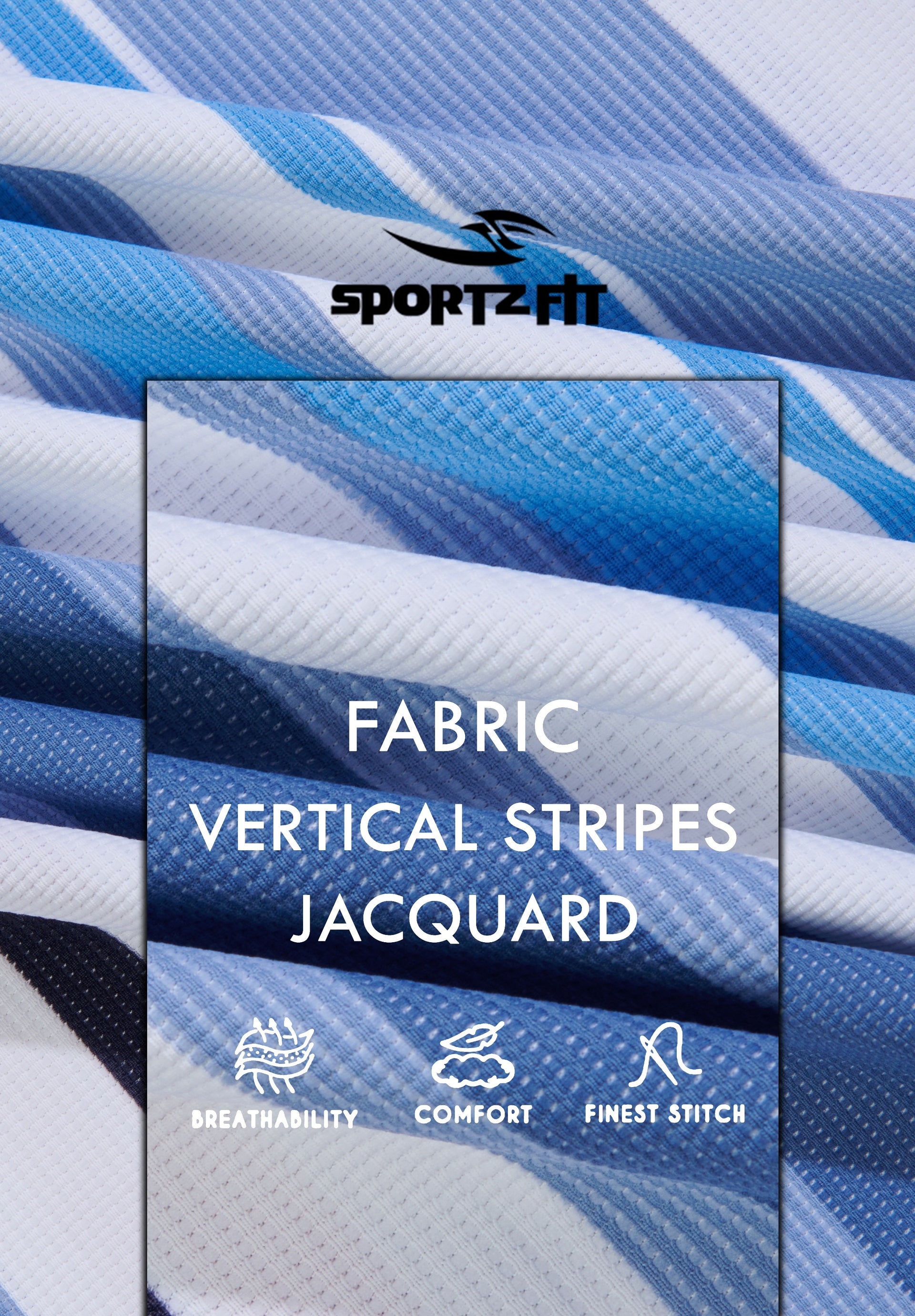 Men's Verticle Strip Jacquard Crew Neck in Plus Size (6310)