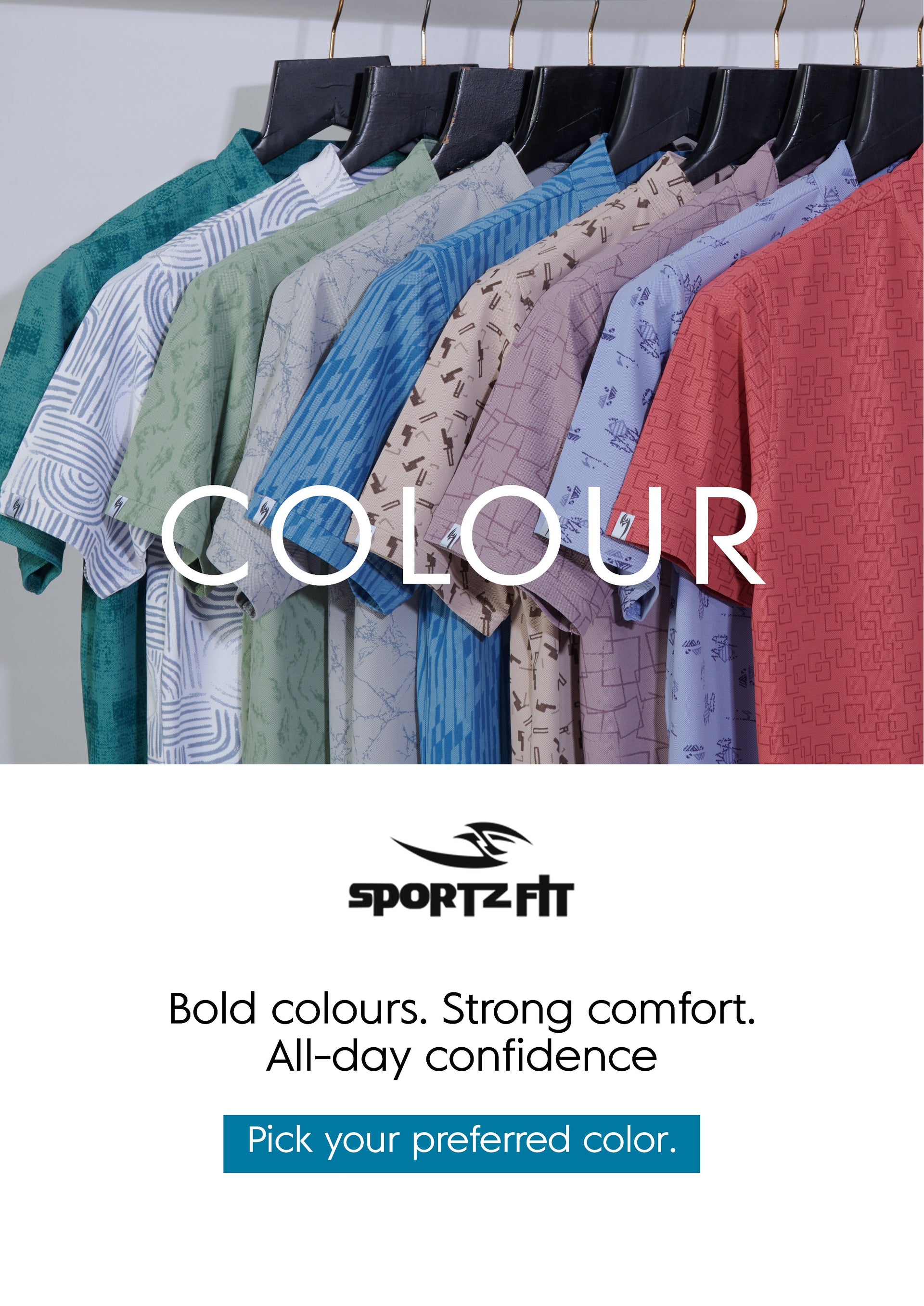 Men's All Over Print Henley Neck T-shirt