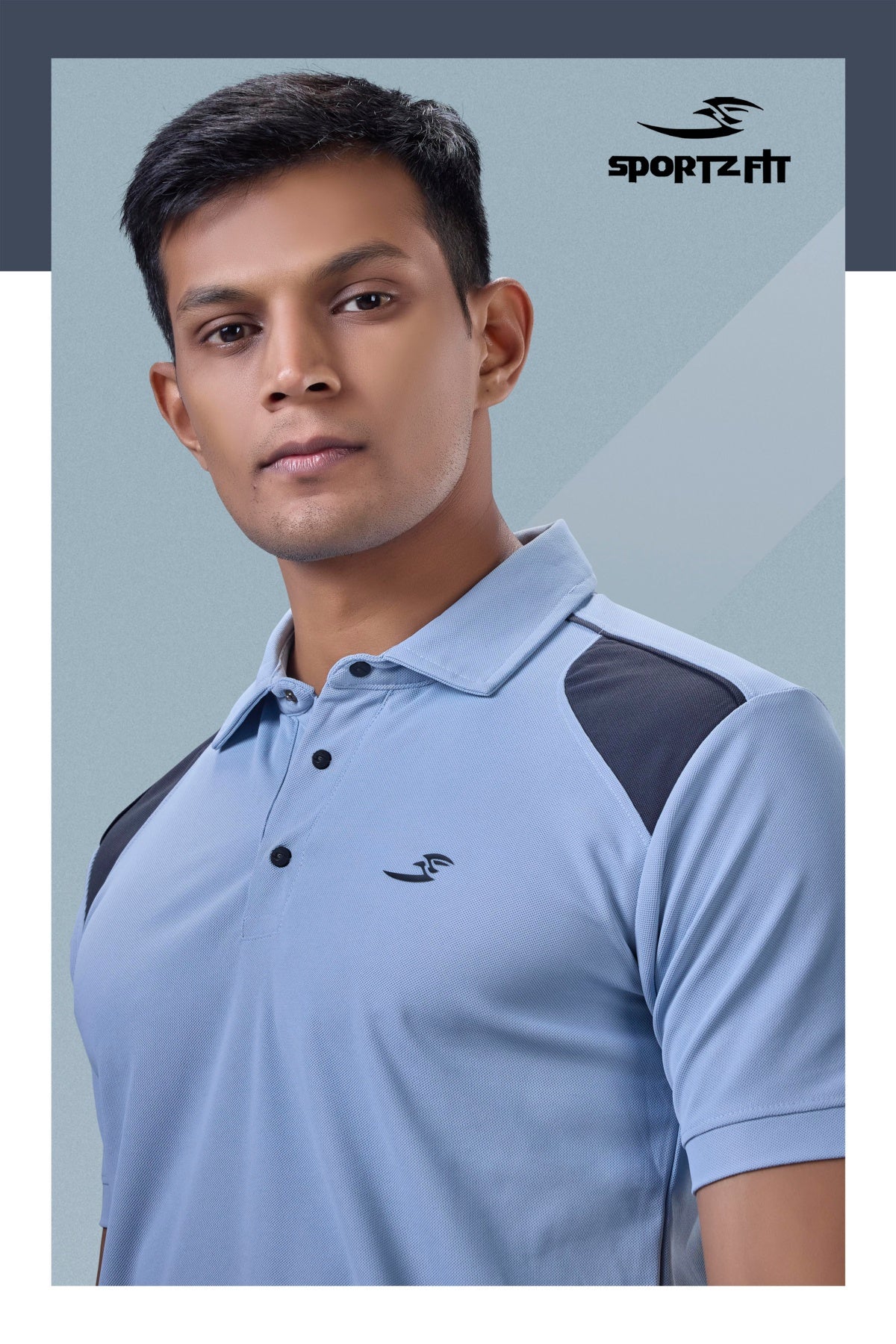 Men's Colour Block Polo T-shirt (6080)