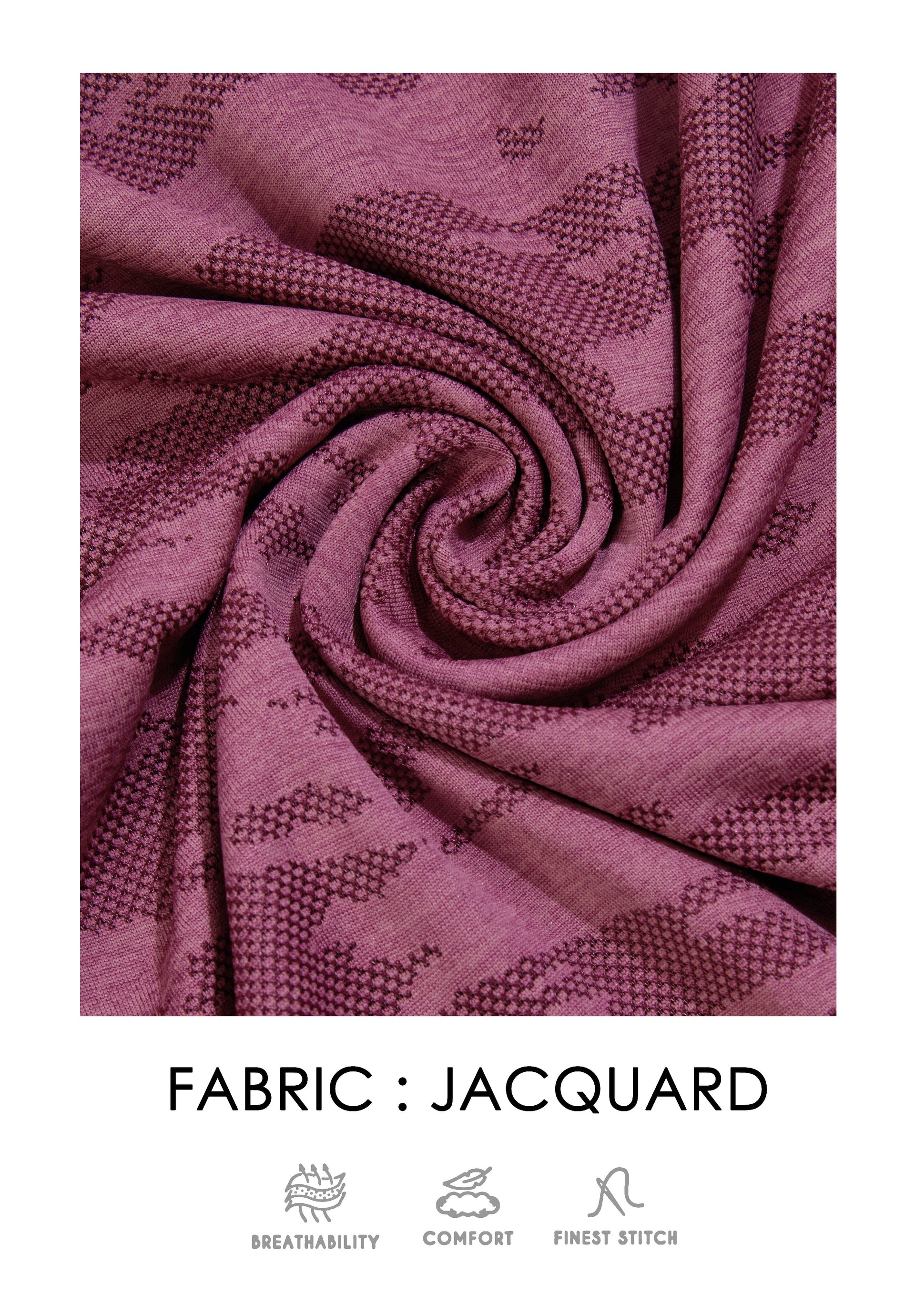 Men's Jacquard Solid Crew Neck F/S T-Shirts (6378)